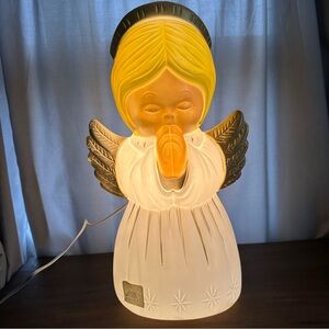 Grand Venture 18” Light Up Praying Angel Blow Mold 1999 Vintage Works Nativity